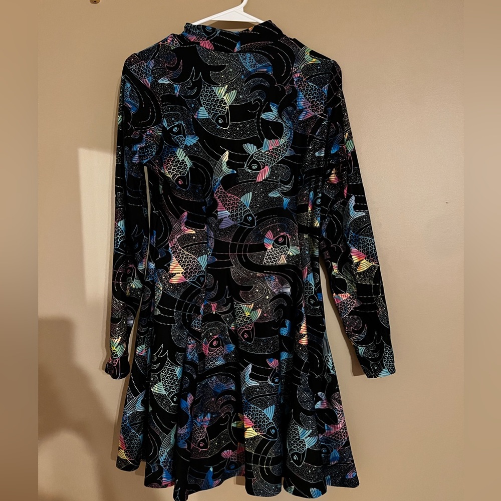 Blackmilk Koi Rainbow Evil Mini Skater Dress Large - Picture 3 of 5